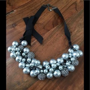 Grey colored ball necklace